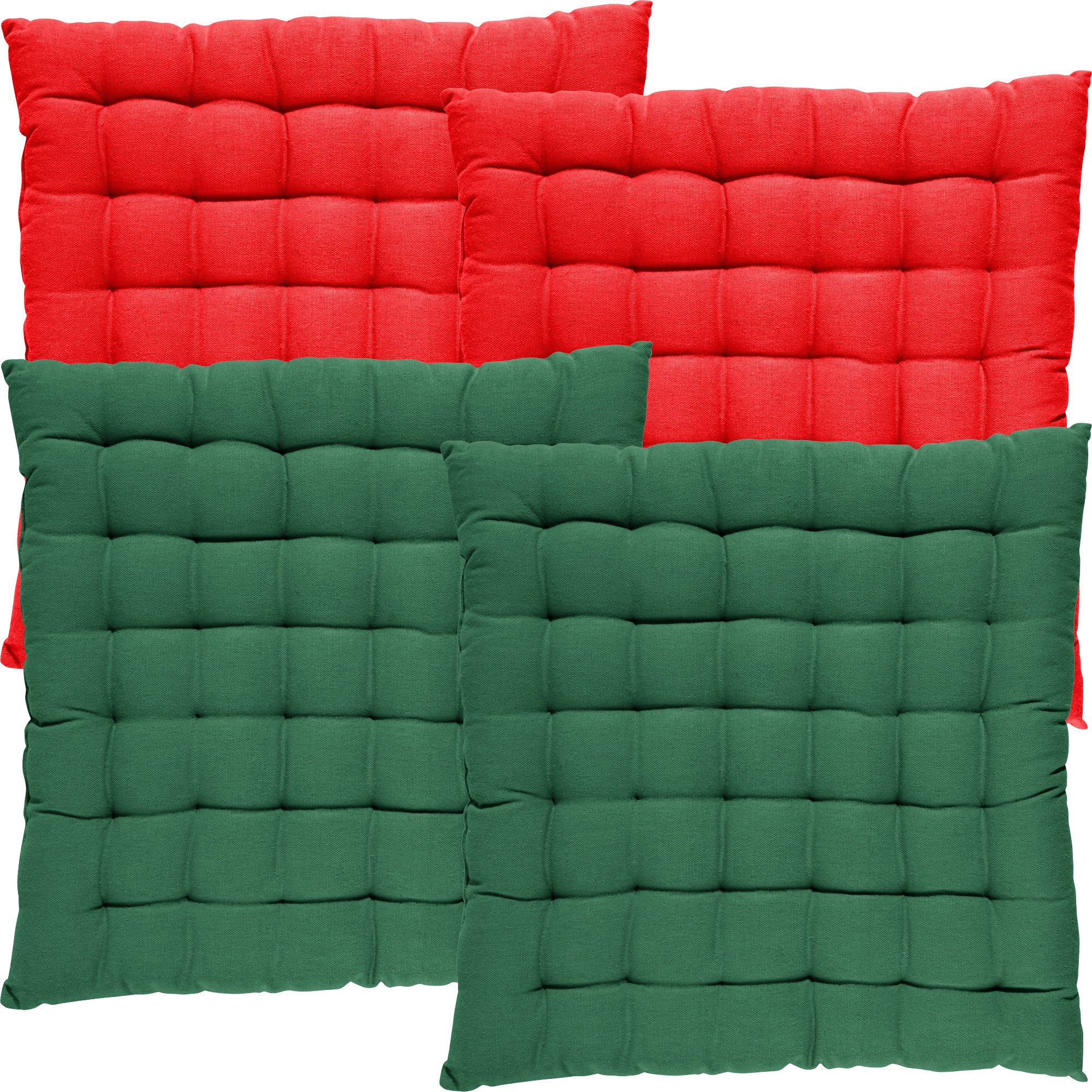 REDBEST Stuhlkissen Stuhlkissen "Tulsa" 4er-Pack, Uni