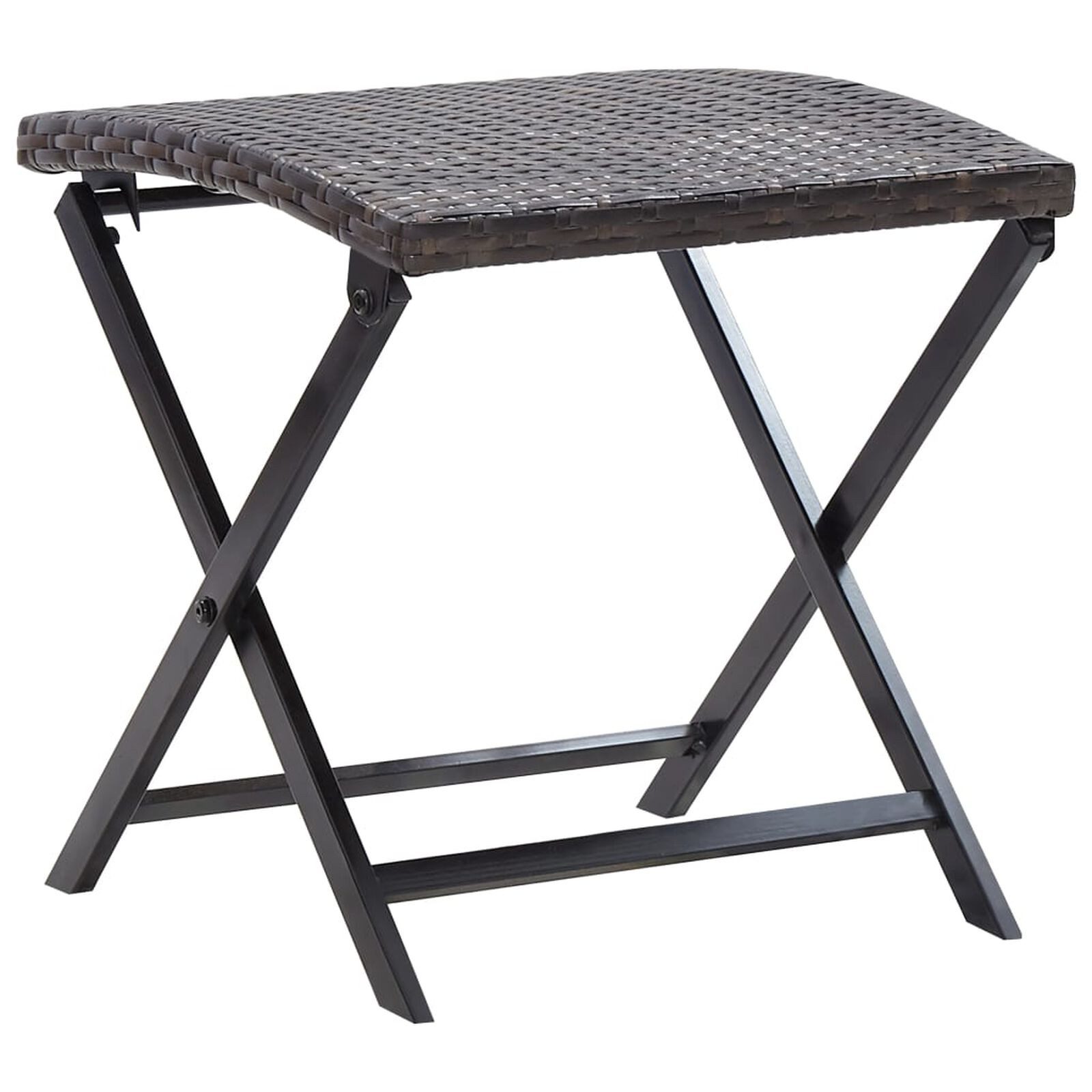 DOTMALL Hocker Klapphocker Poly Rattan Braun günstig online kaufen