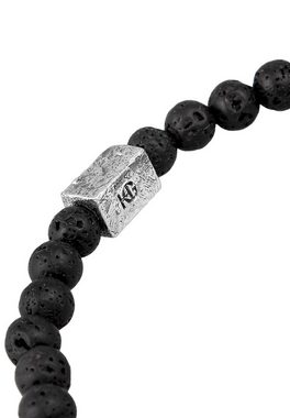HAZE & GLORY Bead-Armband-Set Lava Perlen Sacred Sun Bead 925 Silber, Halbmond