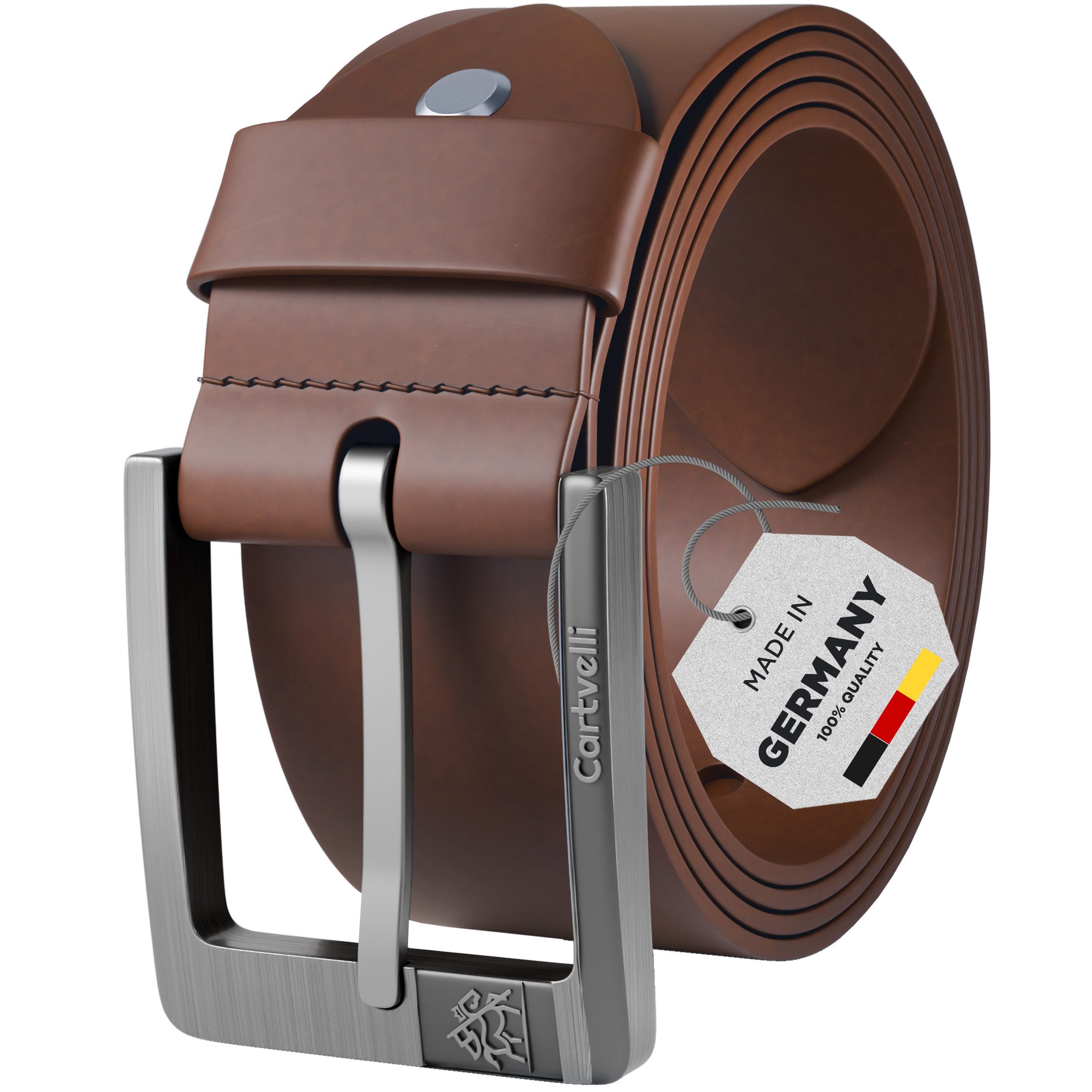 Cartvelli Ledergürtel Premium Ledergürtel Herren Made in Germany mit Geschenkbox Gürtel 40mm