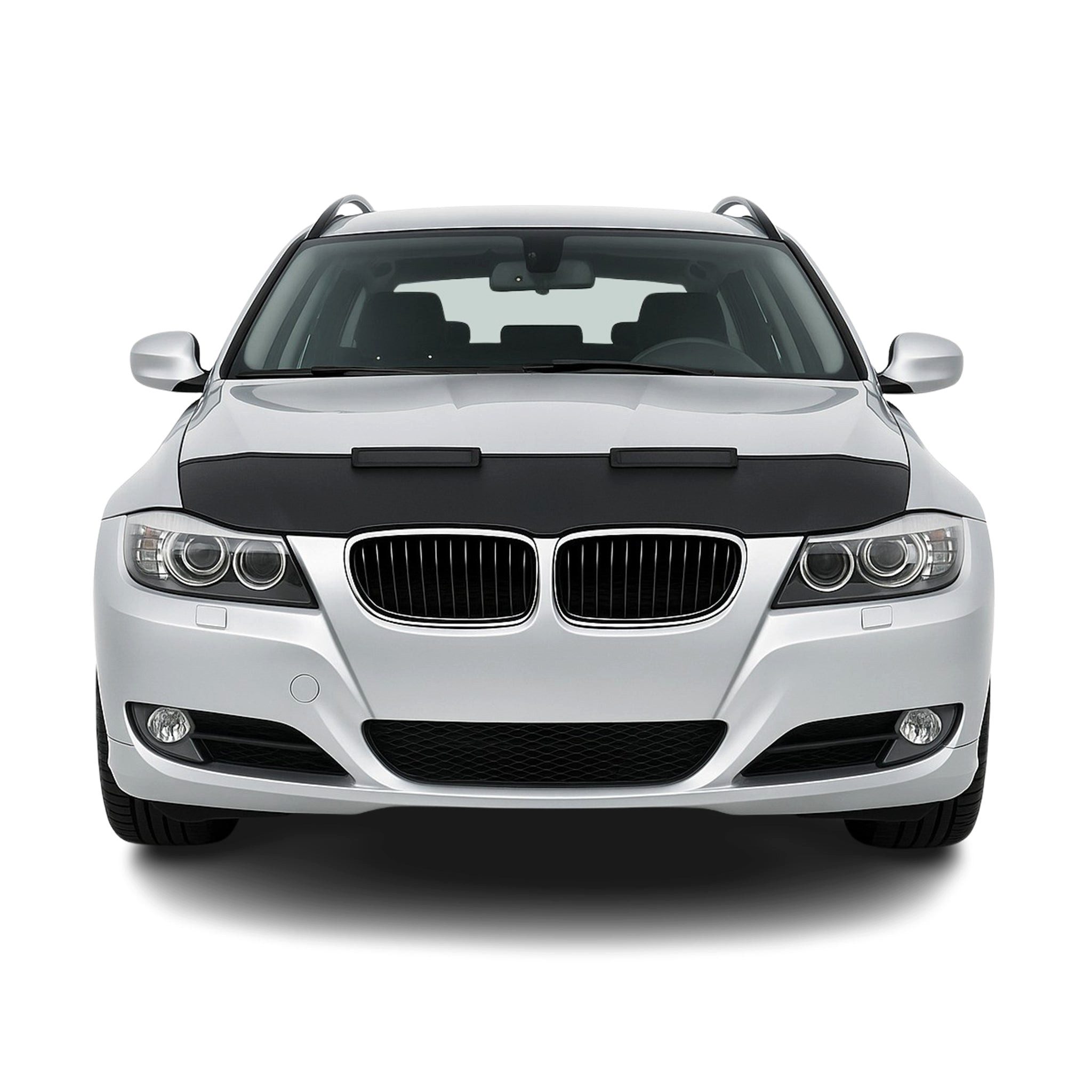 OMAC Frontstoßstange Haubenbra für BMW 3er E90 E91 E92 E93 2008-2011 Schwarz Halb, 1-St., Haltbar