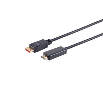 Kabelbude.eu Displayport 1.4 Kabel, Displayportstecker auf HDMI Stecker, 4K60Hz Video-Kabel, (500 cm)