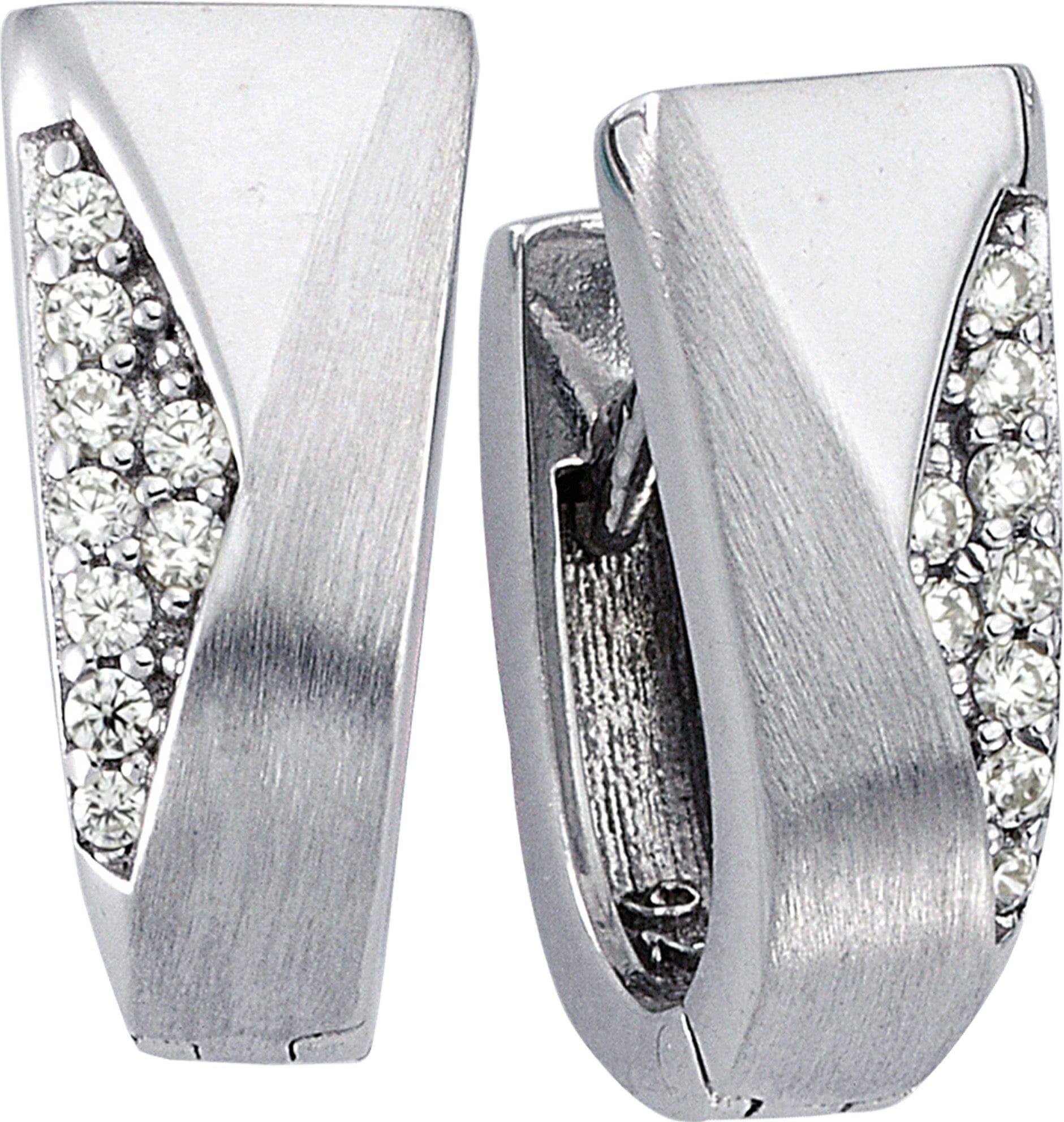 Balia Paar Creolen Balia Damen Creolen 925 Sterling Silber (Creolen), Damen Creolen Dreiecke aus 925 Sterling Silber, Farbe: weiß, silber