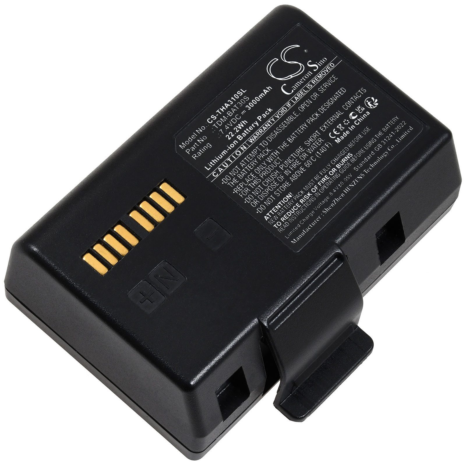 Powery Akku für TSC Typ P-SB-002 Akku 3000 mAh (7.4 V)