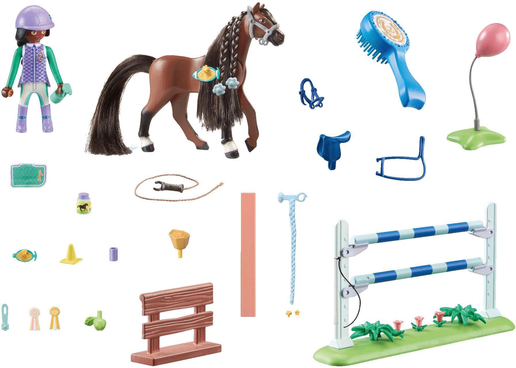Playmobil® Zoe & Blaze mit Turnierparcours (71355), Horses of Waterfall Kon günstig online kaufen
