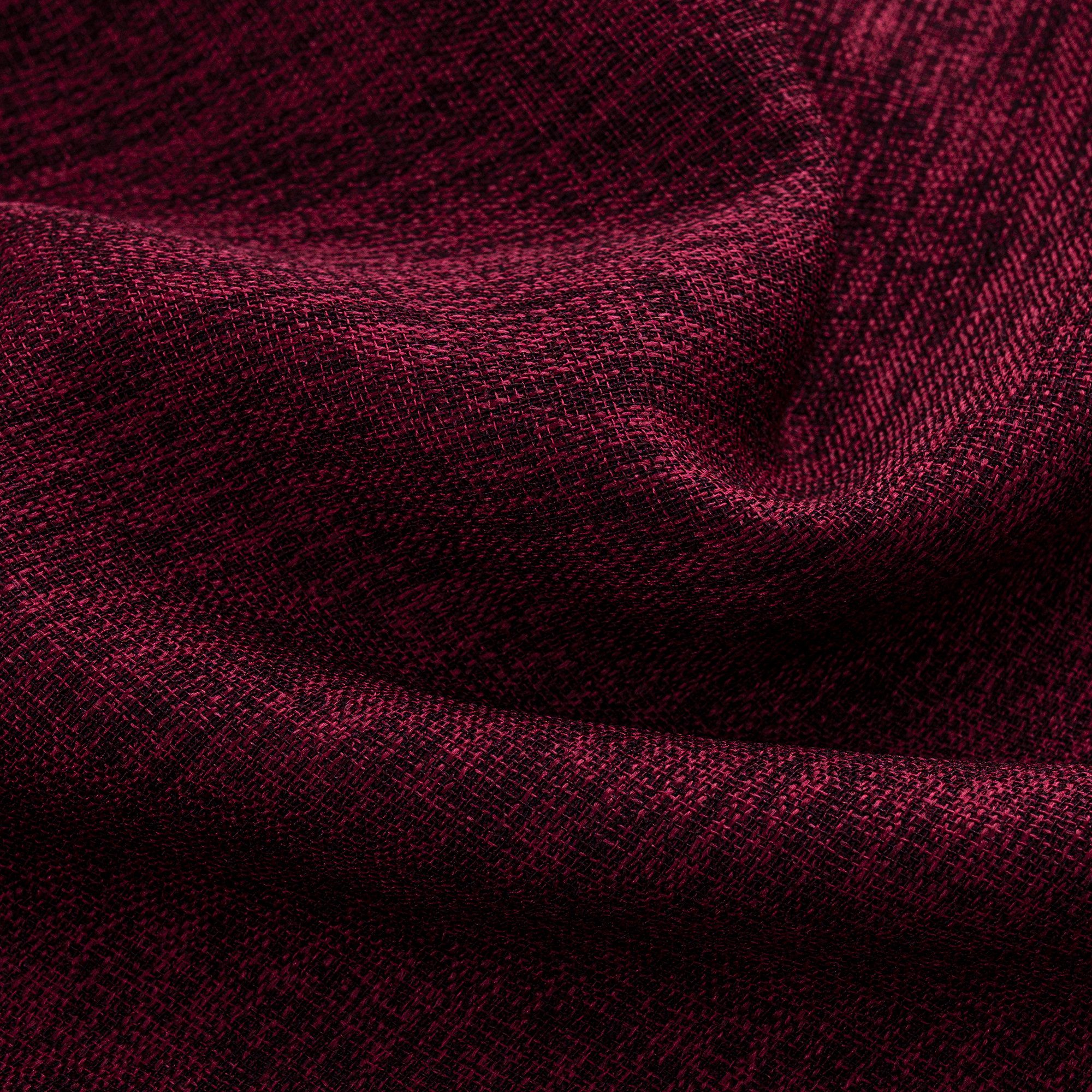 Brilliant Gardine / Grobgewebt / Bordeaux / Öse / 140x245cm / Blickdicht / #9001, Ösen, blickdicht, Blickdicht – Bild 4 von 5