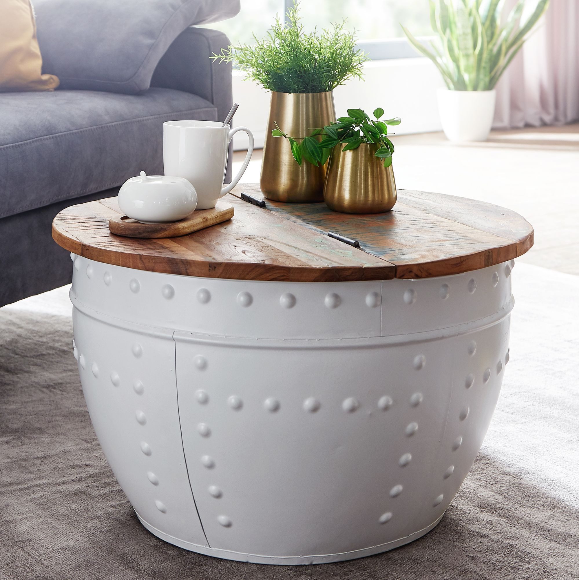 FINEBUY Couchtisch FB24605 (60x36x60 cm Mango günstig online kaufen