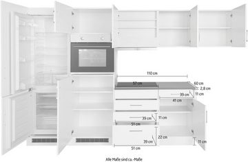 HELD MÖBEL Winkelküche Paris, Stellbreite 290/220 cm, wahlweise mit Induktionskochfeld