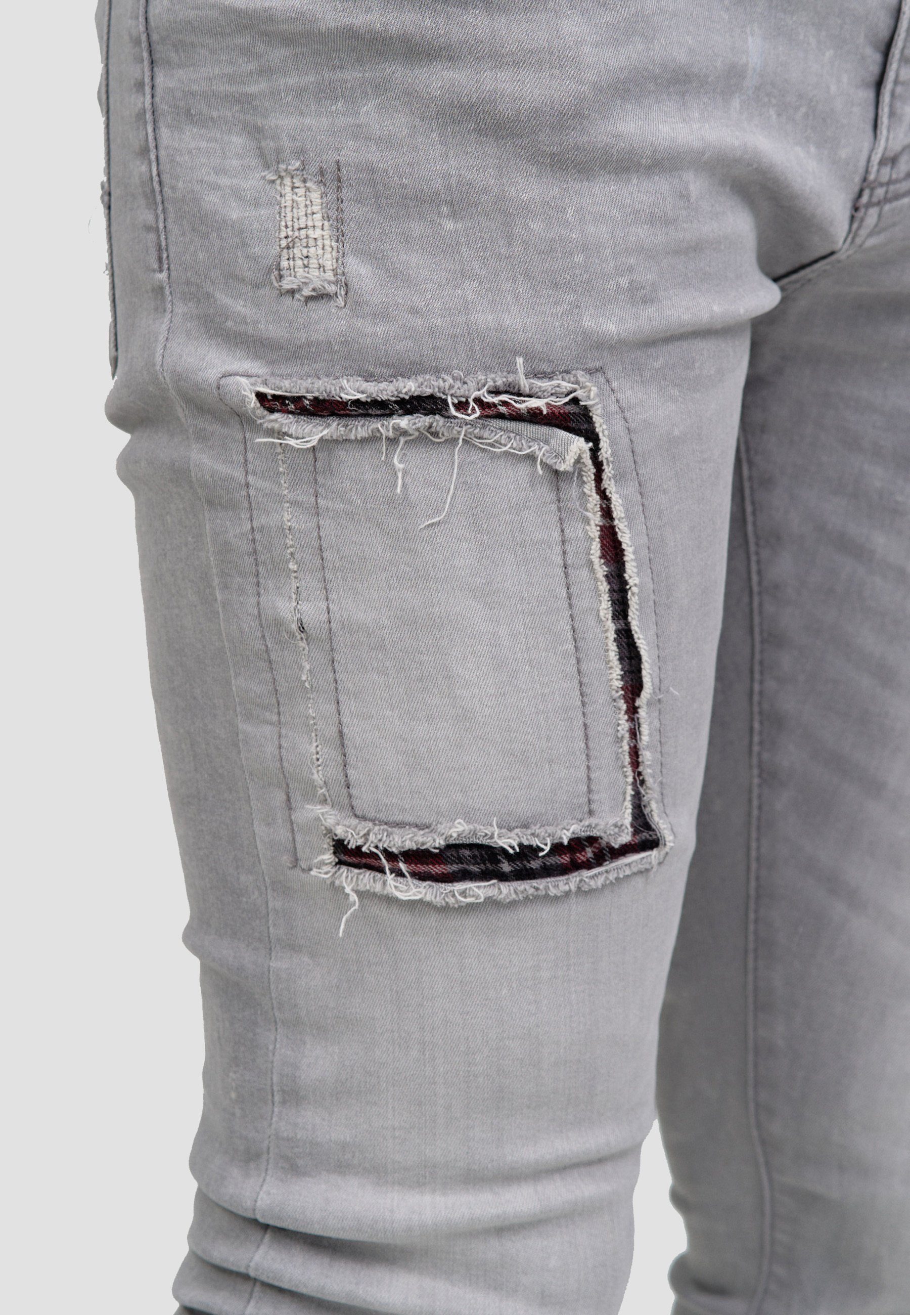 Compton Grey Indicode Slim-fit-Jeans Vintage