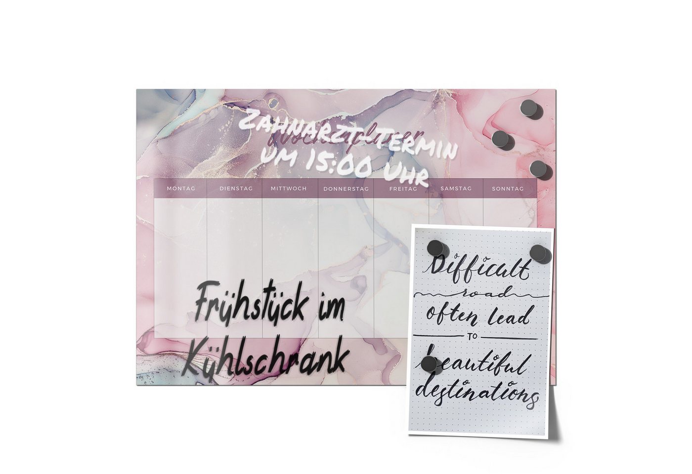Thumbnail - DEQORI Magnetfolie 'Planer 2 Pastell (DE)', beschreibbar universal Magnetmatte magnetisch Folie Planer Kalender