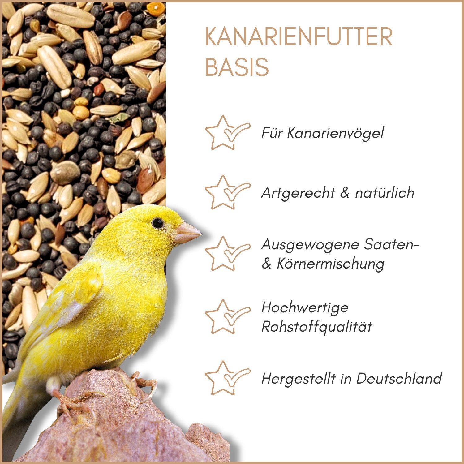 Supravit Kanarienfutter BASIS 25kg - Ganzjahres-Futter für Kanarienvögel, Hauptfutter für: Ziervogel – Bild 2 von 5