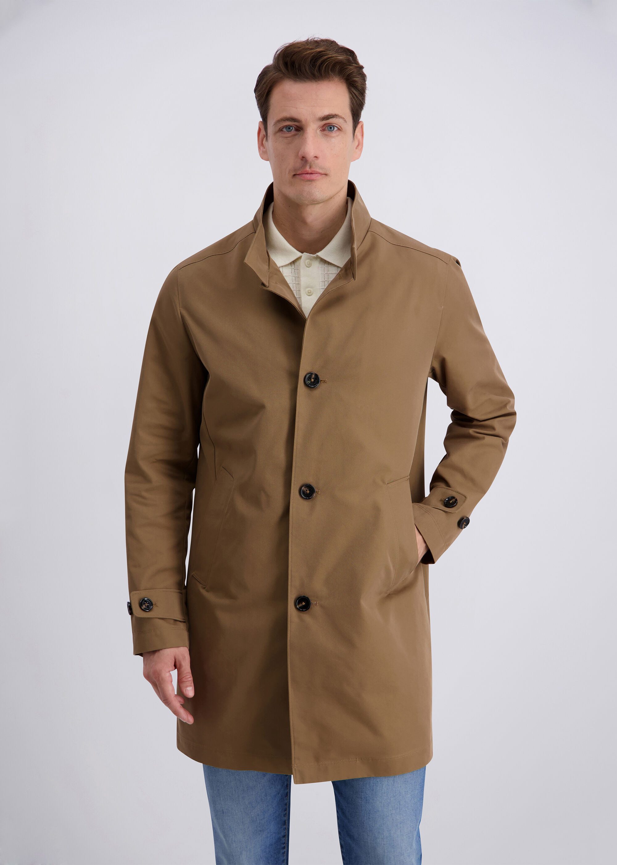 Pierre Cardin Kurzmantel mit knöpfbarem Stehkragen