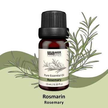 BRUBAKER Duftöl 3er-Set Rosmarin Öl - Konzentration, Kreativität (Naturrein & Vegan, 3 x 10 ml Rosmarinöl), Ätherische Öle Aromatherapie Geschenkset
