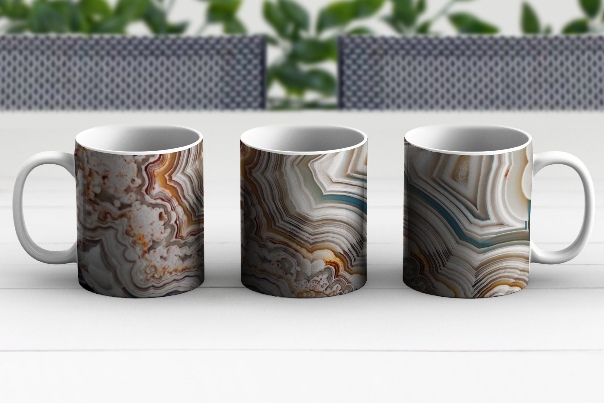 MuchoWow Tasse Natur Keramik, Geschenk Kaffeetassen, - Edelstein Teetasse, - Becher, Abstrakt, Marmor - Teetasse