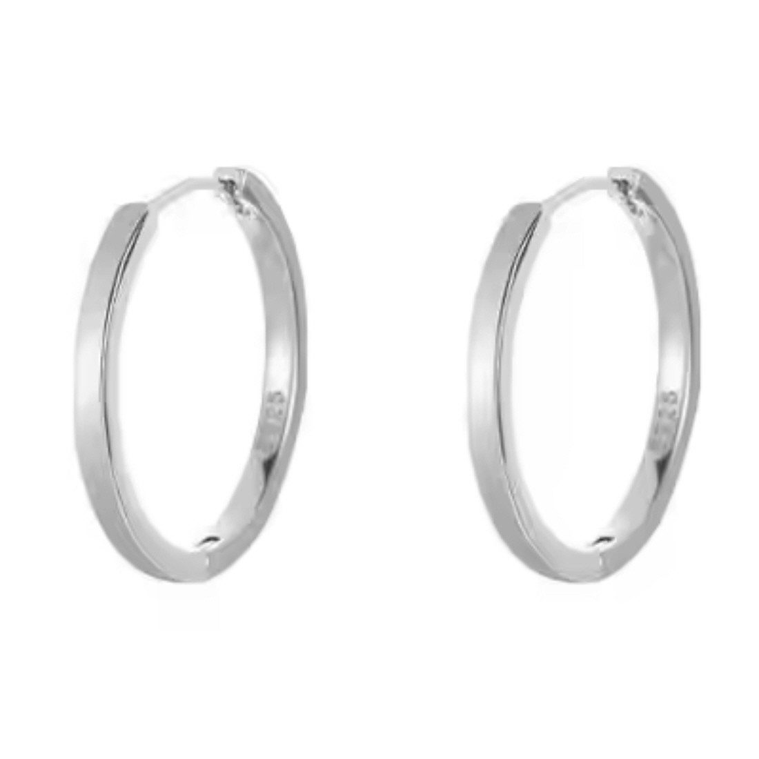 ELLAWIL Paar Creolen Ringohrringe Ohrschmuck Damenohrringe Creole Ohrcreolen (GESCHENKIDEE, Sterlingsilber 925), inklusive Geschenkschachtel