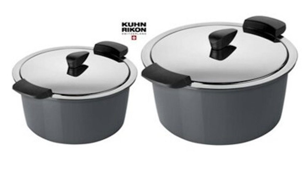 KUHN RIKON Kochtopf Kuhn Rikon HOTPAN Thermo + Energiespartopf Set 2,0 L, 3,0 L in Grau