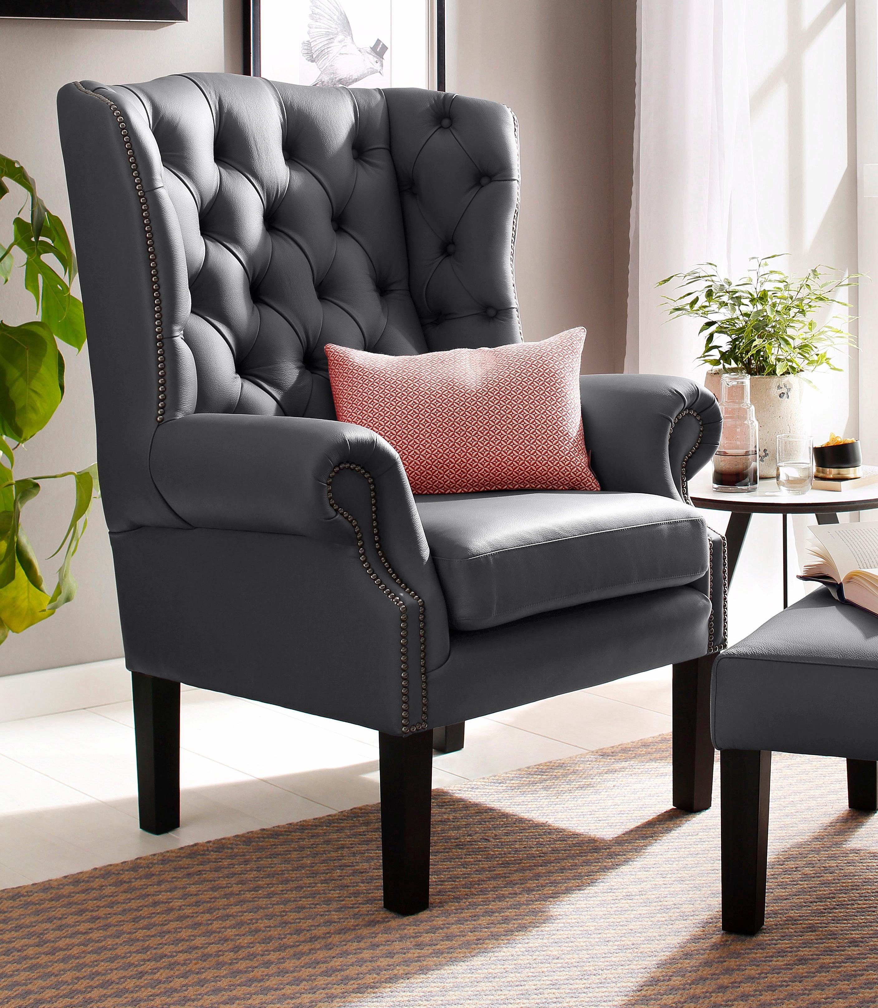 Home affaire Sessel Bedford Ohrensessel Chesterfield, günstig online kaufen