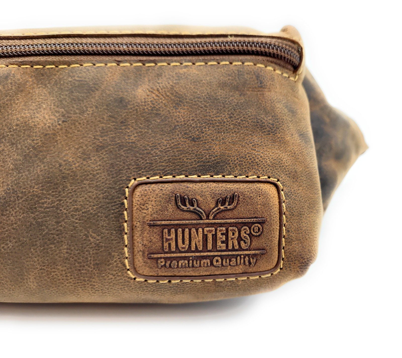 Lemasi Bauchtasche Hunters Gürteltasche aus Hunterleder, mit RV-Hauptfach & Frontfach