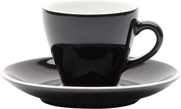 Gastro Spirit Espressotasse 12-teiliges Espresso-Tassen Set - Schwarz, 90 ml, Serie Italia Black, Porzellan, 12-teiliges Set, 90 ml