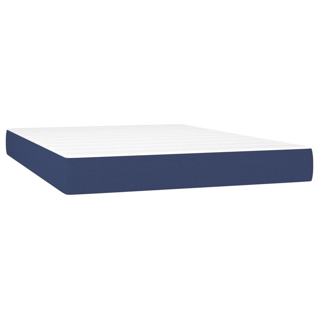 Boxspringmatratze Taschenfederkernmatratze Mittel Blau 140x200x20 cm Stoff, vidaXL, 20 cm hoch