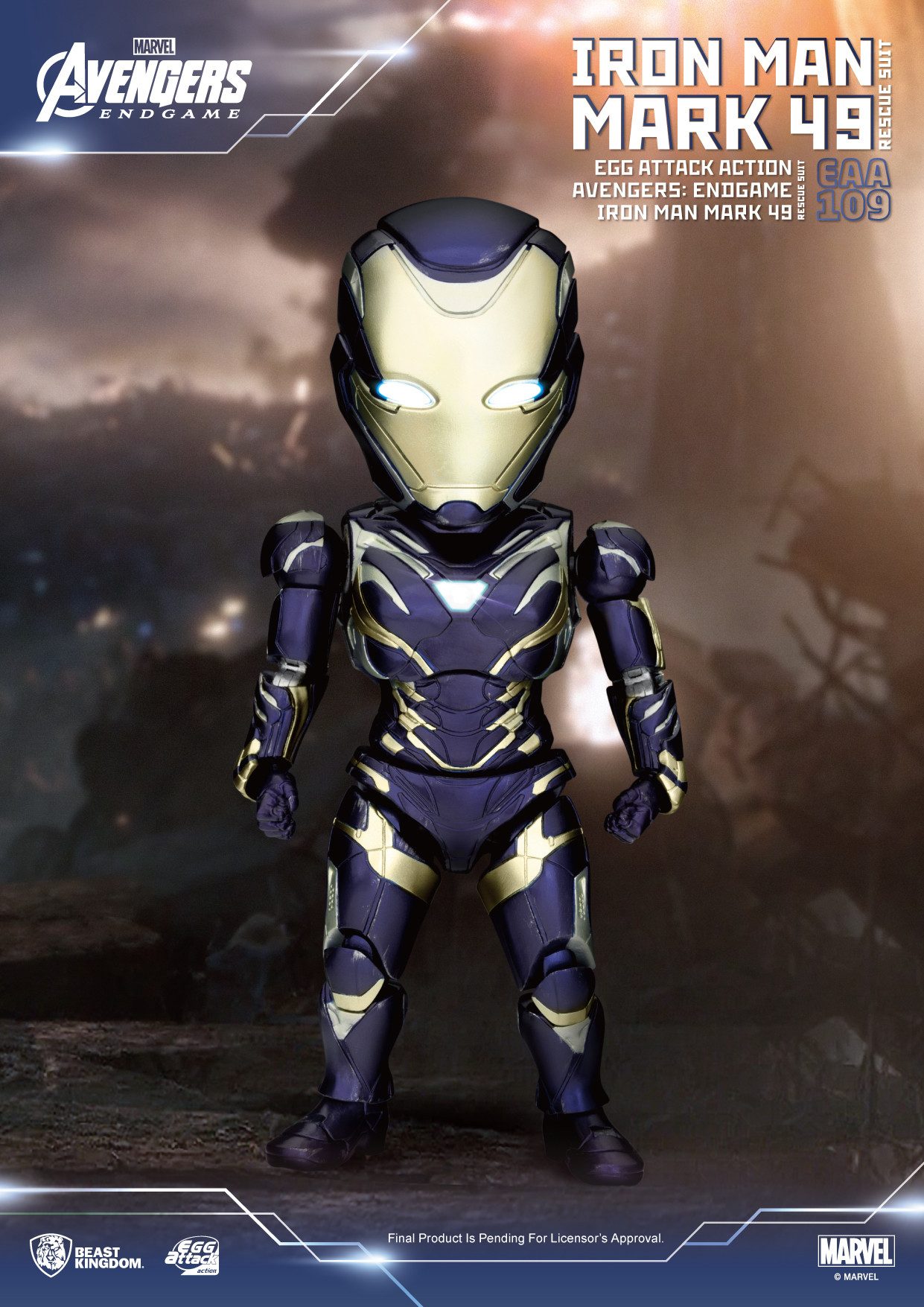 Beast Kingdom Toys Actionfigur AVENGERS ENDGAME EAA-109 IRON MAN MK49 RESCUE SUIT ACTIONFIGUR