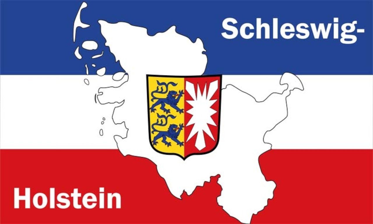 g/m² Schleswig-Holstein 80 flaggenmeer Landkarte Flagge