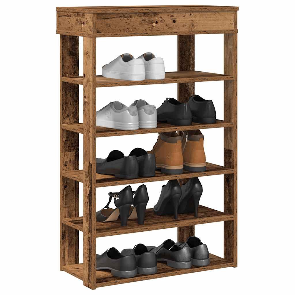 vidaXL Schuhschrank NA Schuhregal Altholz-Optik 60x30x98 cm Spanplatte