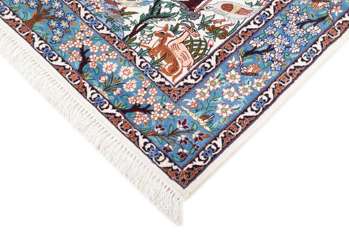 Orientteppich Isfahan Seidenkette 110x163 6 Handgeknüpfter Orientteppich, mm Höhe: rechteckig, Nain Trading
