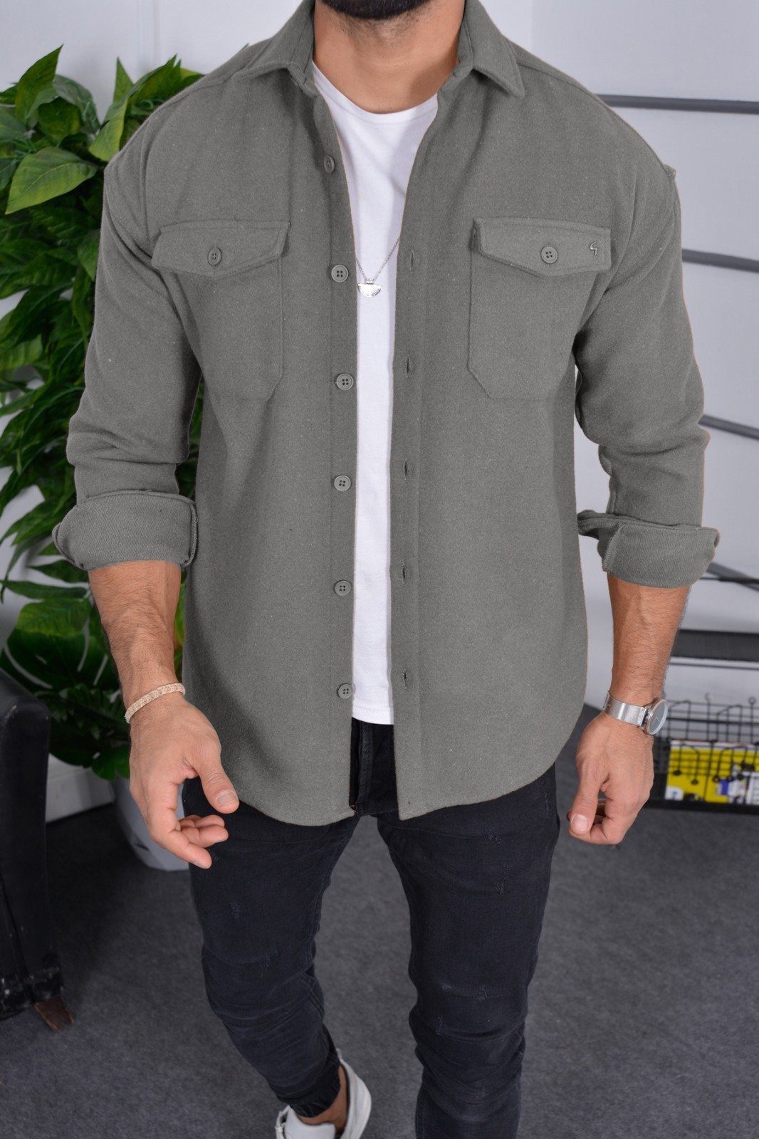 Megaman Jeans Langarmhemd Dickes Hemd Hemdjacke Freizeithemd Holzfällerhemd günstig online kaufen