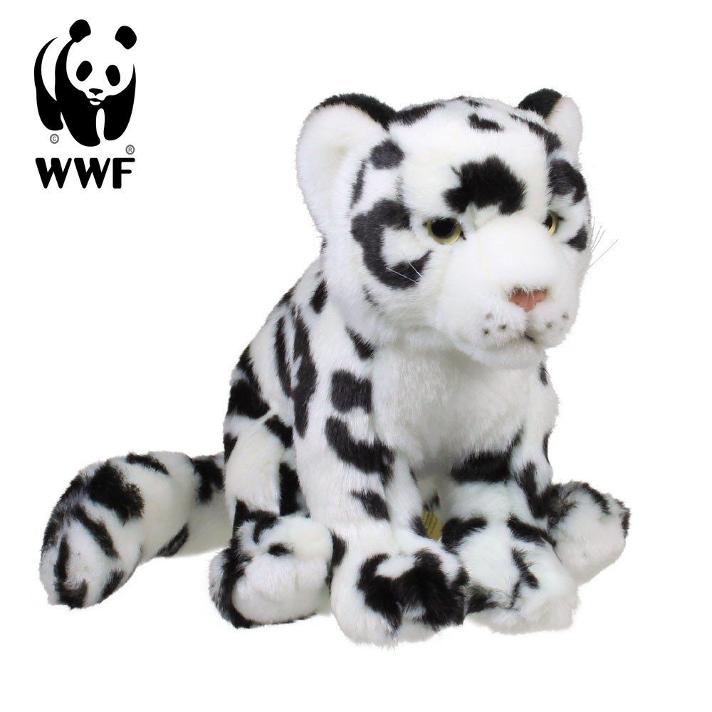 WWF Kuscheltier Plüschtier Schneeleopard (weich, 19cm), sitzend