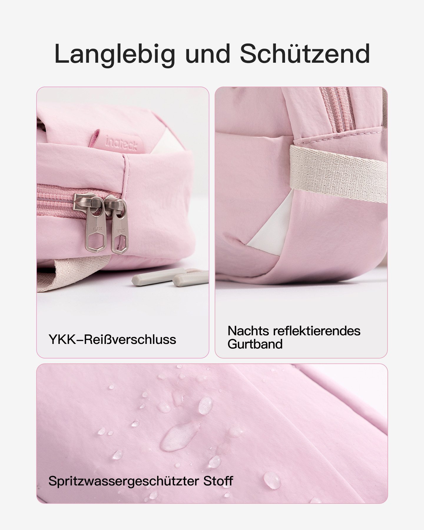 Inateck Gürteltasche Sling Bag, 1,5 Liter Bauchtasche Gürteltasche Brusttasche, für Reise, Sport, Wandern