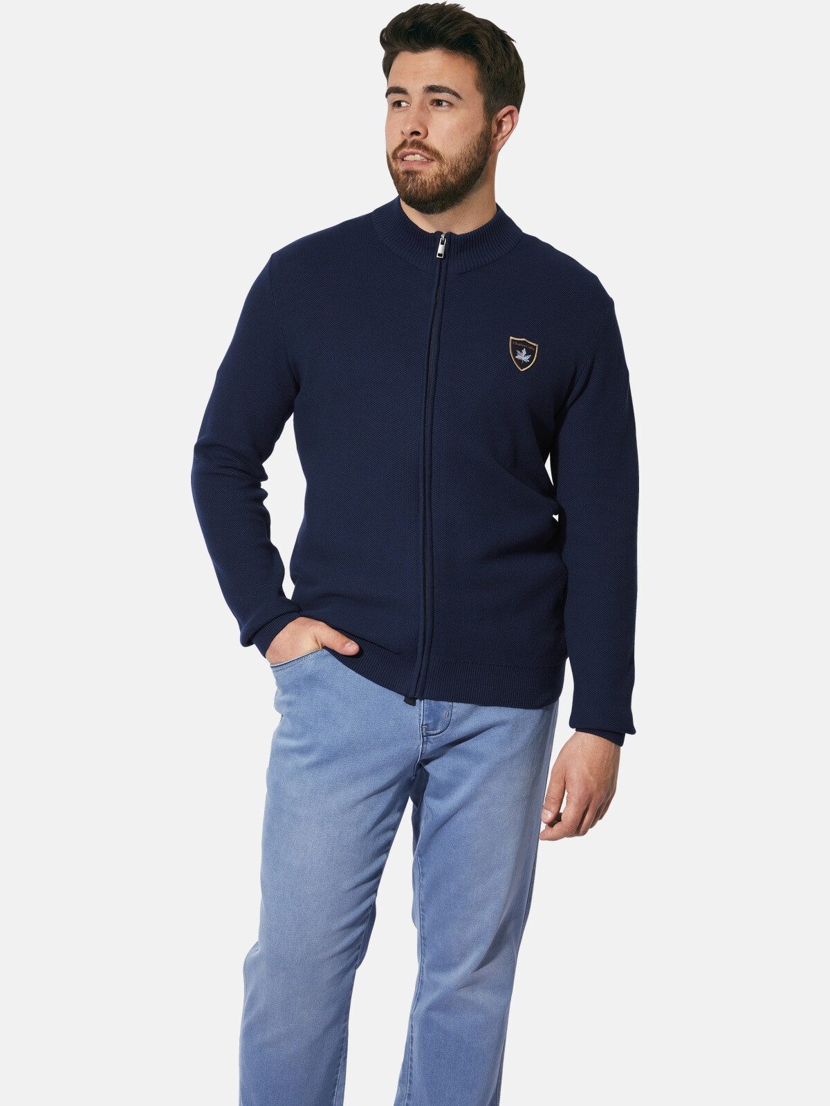 Charles Colby Strickjacke DUKE THALARIC mit dekorativem Strickmuster günstig online kaufen