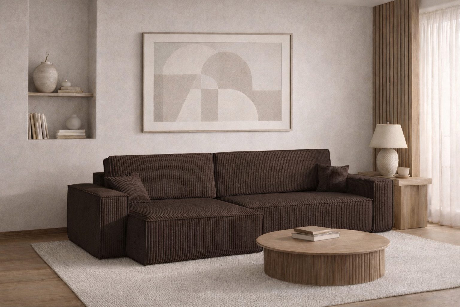 Kaiser Möbel Ecksofa mit schlaffunktion und bettkasten, BEST XL stoff Poso, Quelle, Verita, Mit Bettfunktion und Bettzeugfach
