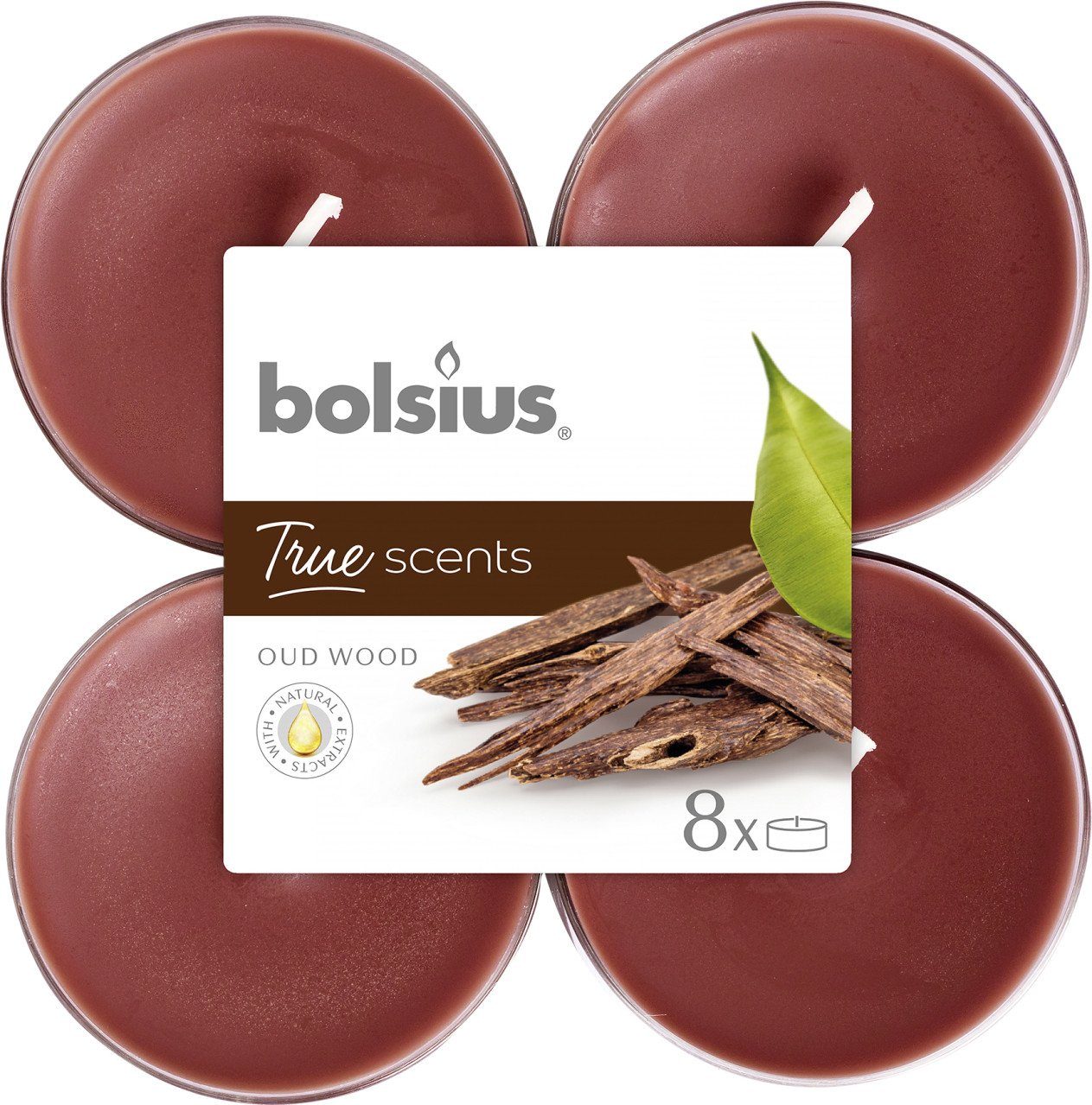 Bolsius Teelicht Bolsius Duftteelichter Maxi Oud Wood, Höhe 1,17 günstig online kaufen