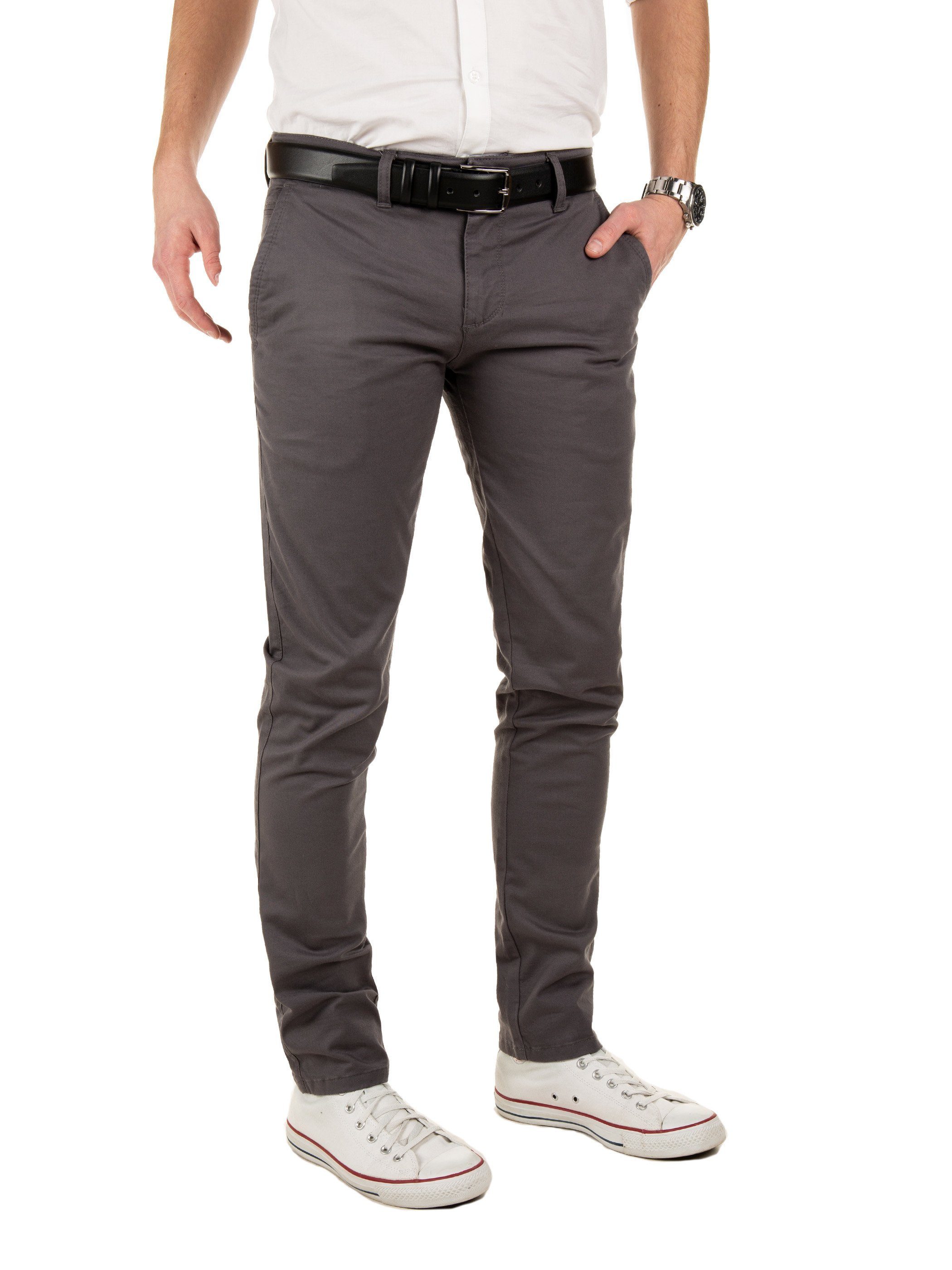 Yazubi Chinohose Modische Chino Hose Dustin von YAZUBI mit Gürtel bequeme Chinohose mit Gürtel