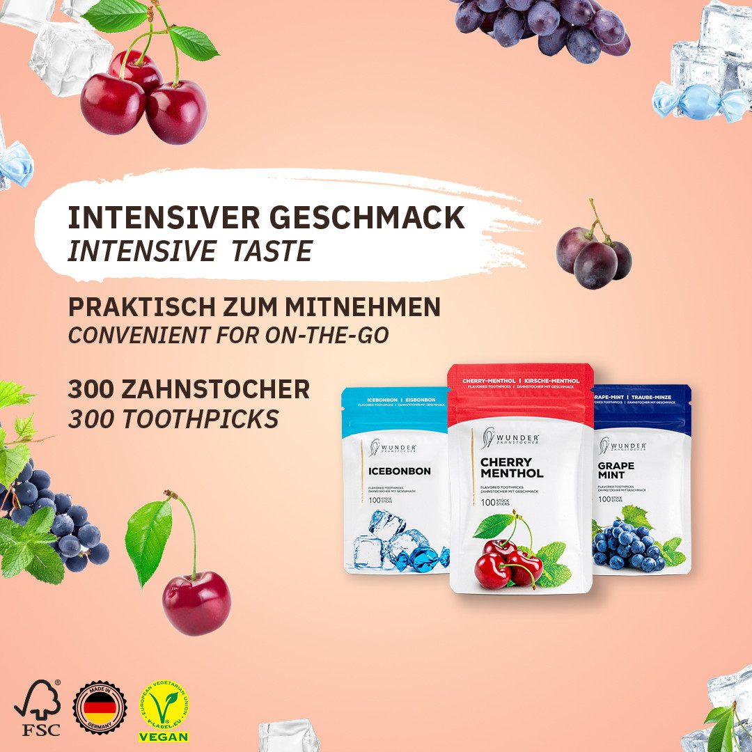Wunder Zahnstocher Mundpflegecenter Wunder Zahnstocher mit Geschmack - Fresh Breath Pack