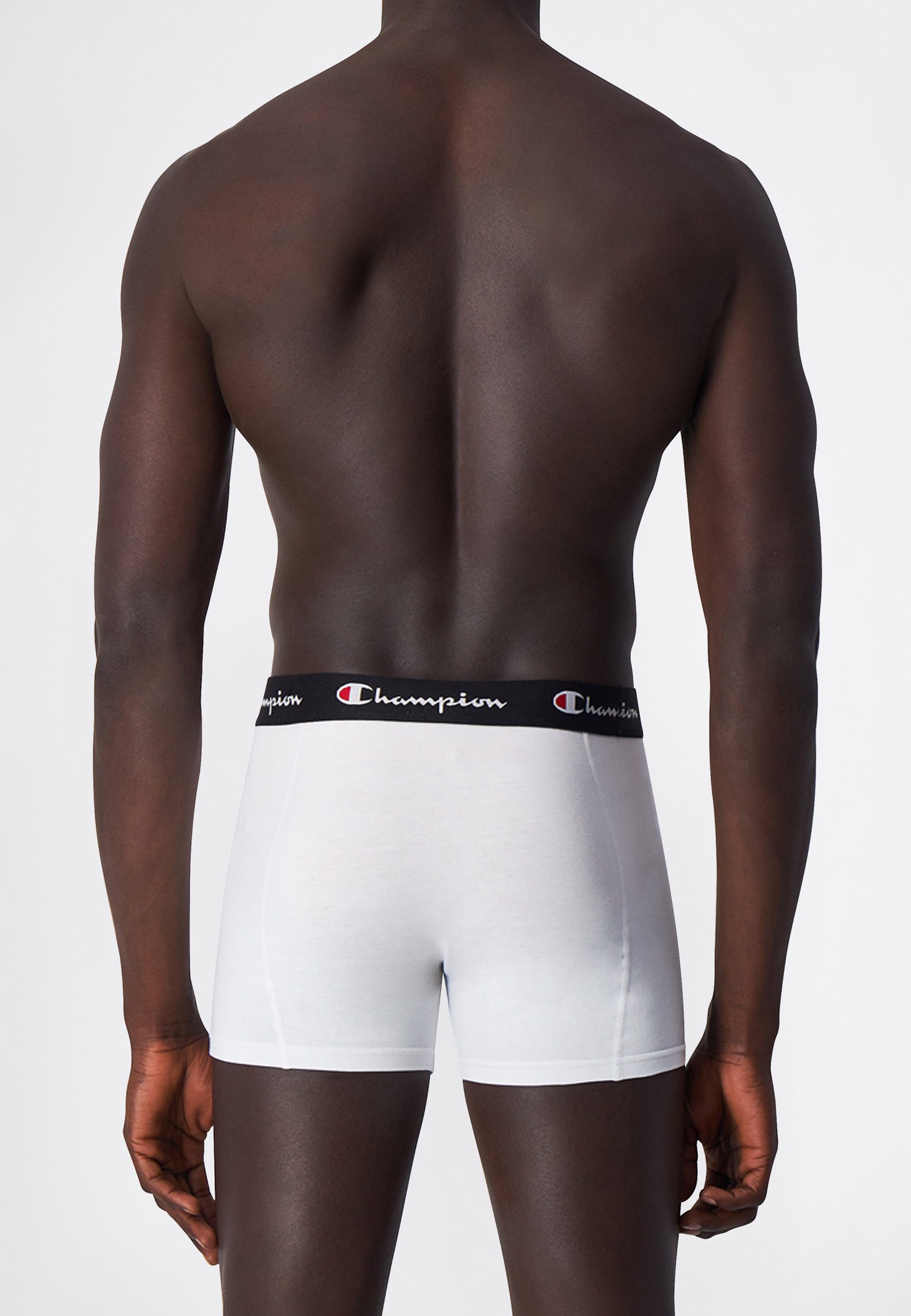 Champion Boxershorts (Packung, 2-St) Doppelpack mit 2 Teilen, aus Baumwolle und Elasthan, elastischer Bund