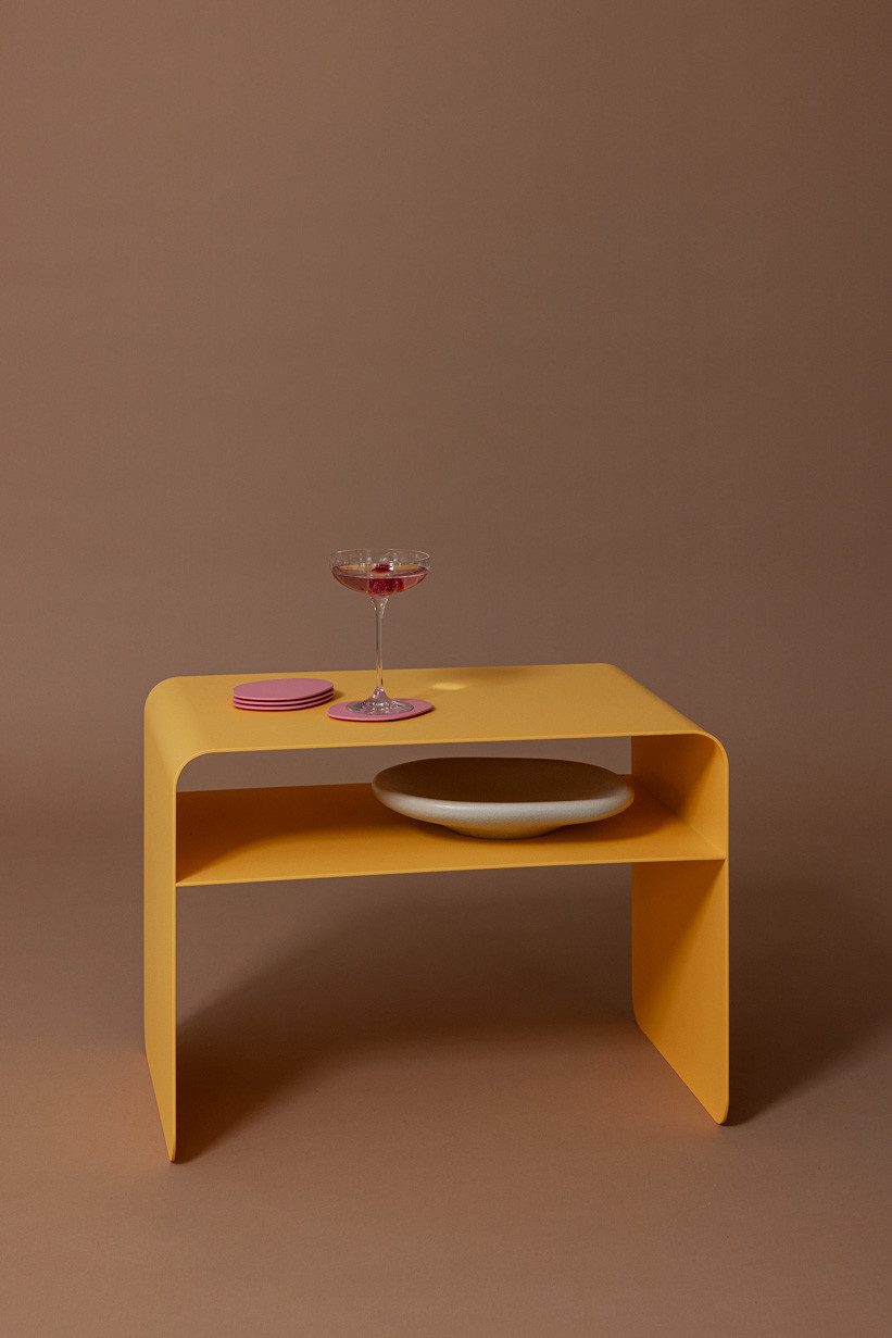 Metallbude Couchtisch COSMO, 2in1 - Design Couchtisch ohne Montage, rutschfest & kratzfest