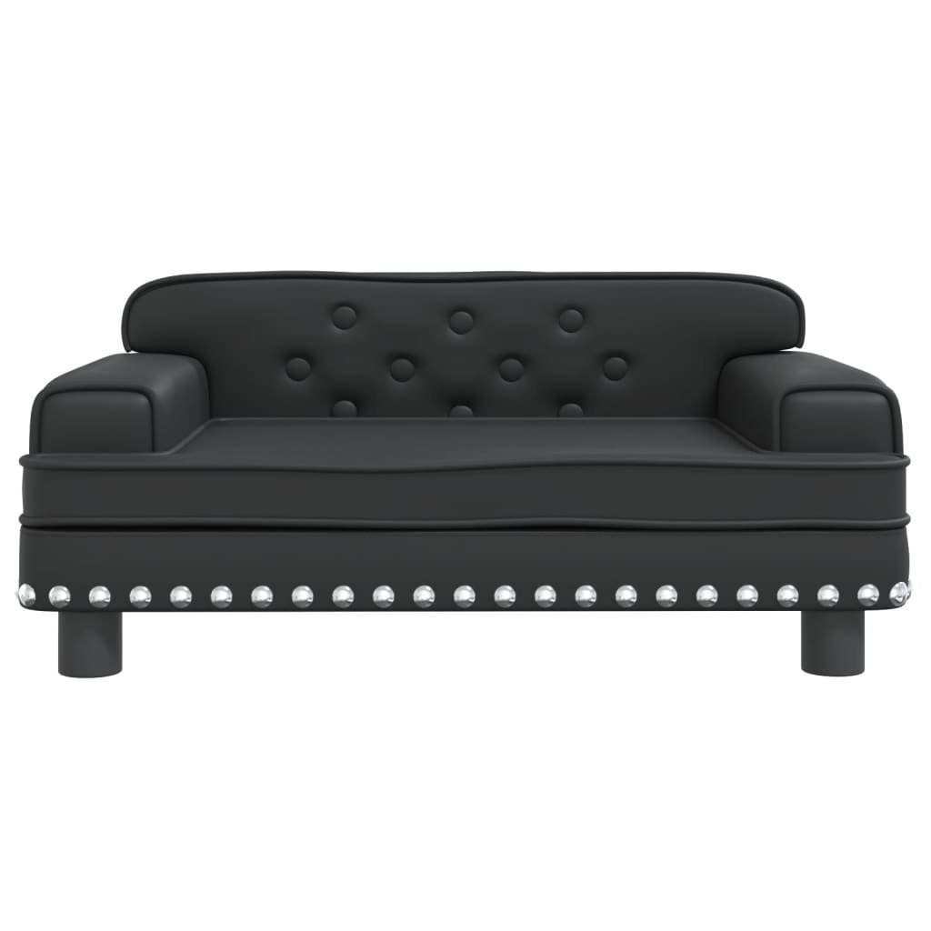 vidaXL Kindersofa Kindersofa Schwarz 70x45x30 cm Kunstleder Kindercouch Kindermöbel Kind
