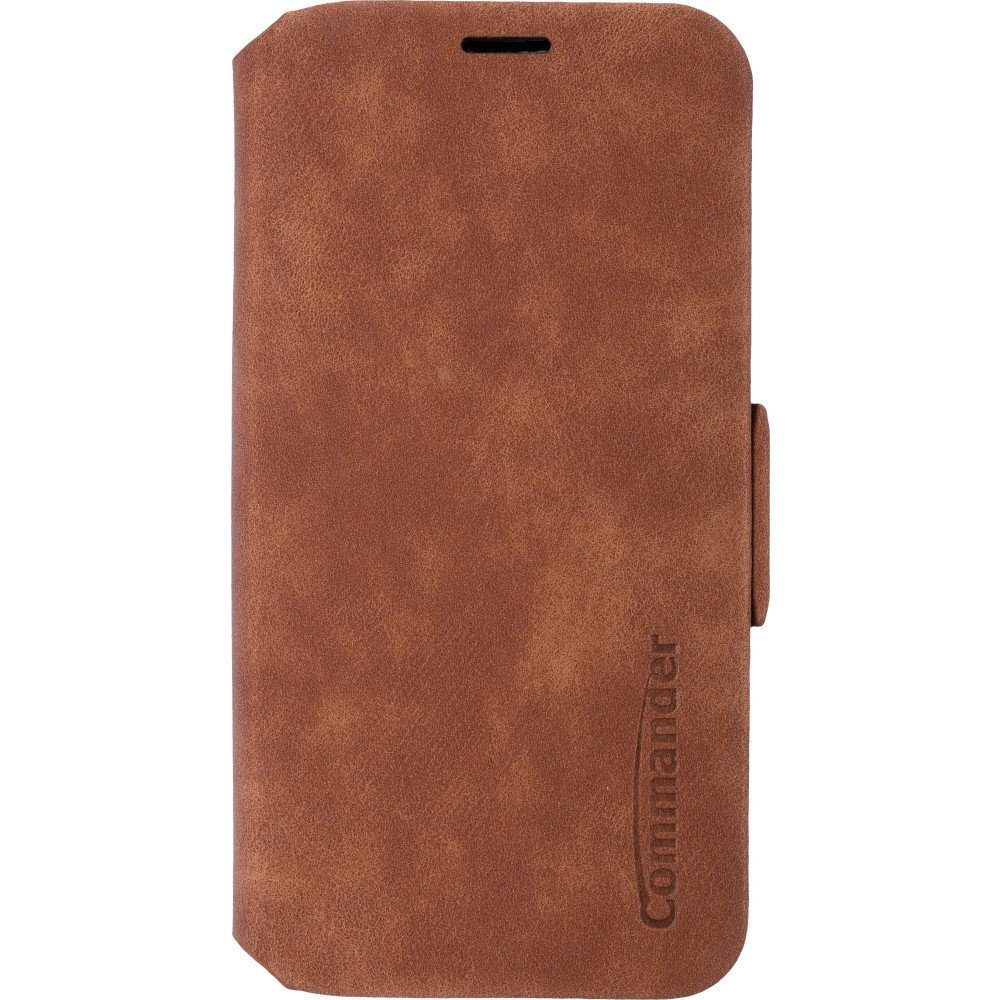 Peter Jäckel Handyhülle CURVE Book Case DELUXE für Apple iPhone 13 Mini Brown Handyhülle