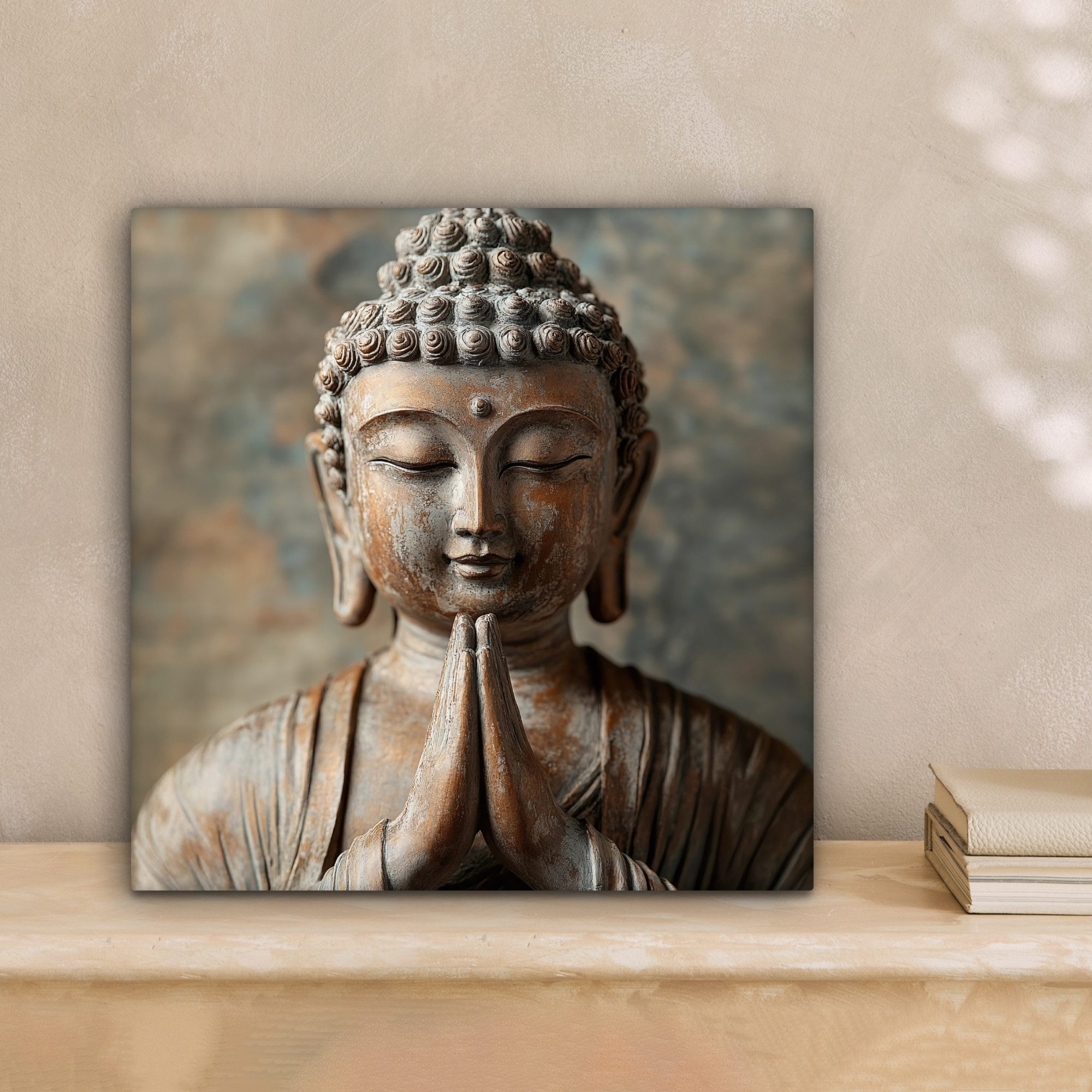 OneMillionCanvasses® Leinwandbild Buddha - Statue - Braun - Ruhe, Fotodruck günstig online kaufen