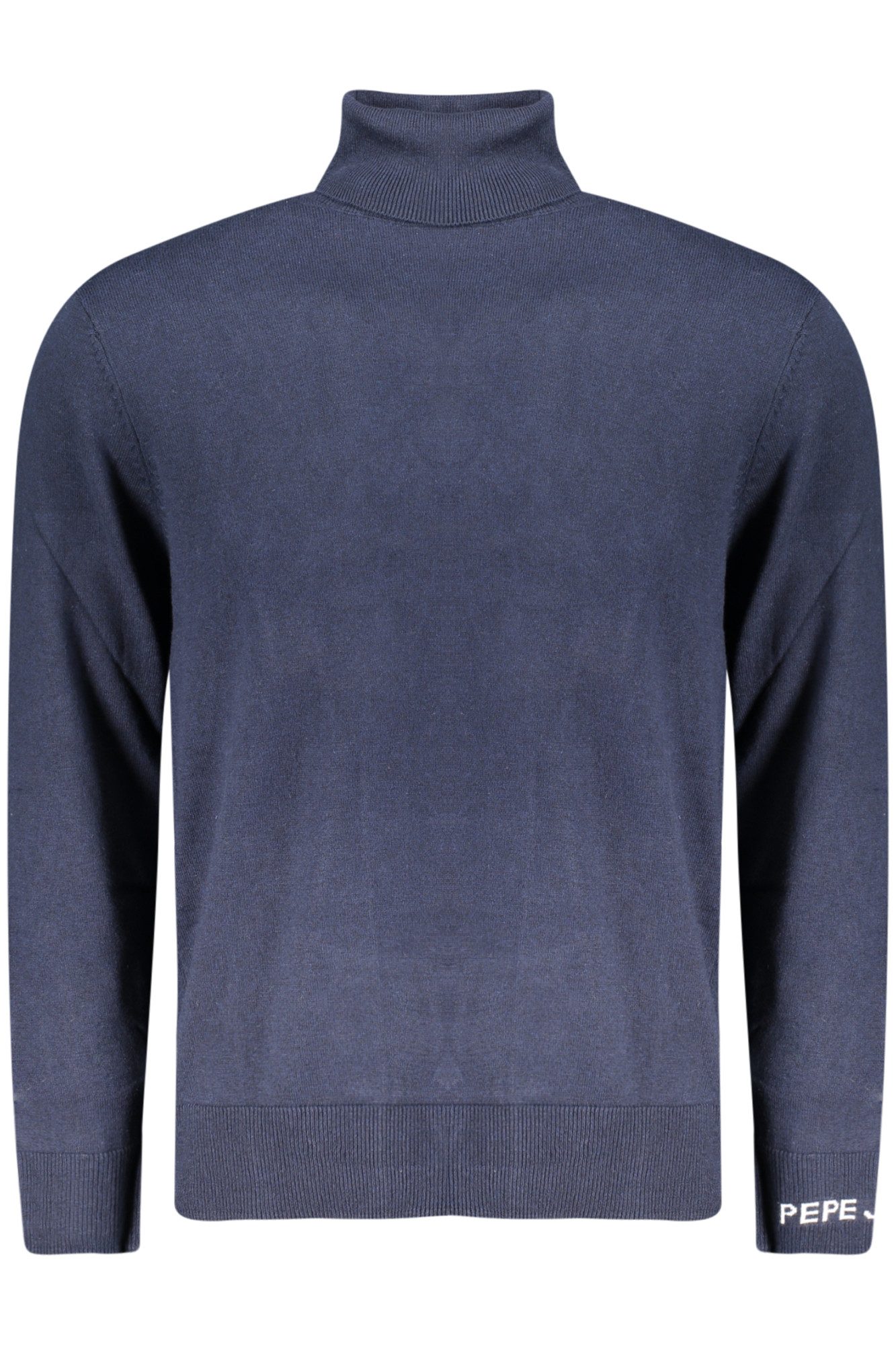 Pepe Jeans Strickpullover Blauer Herren Rollkragen Pullover mit Stickerei und Logo-Detail