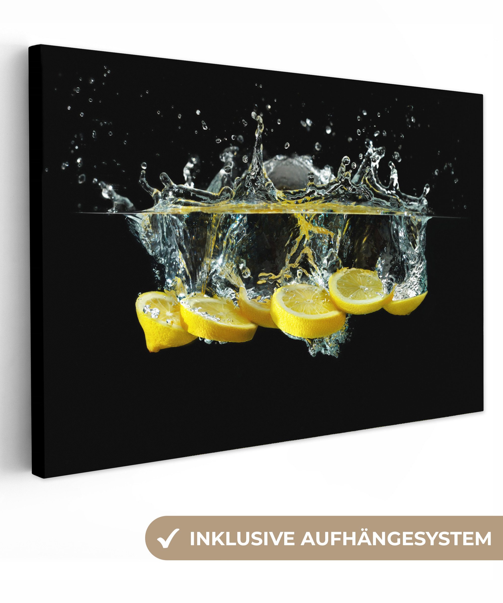 OneMillionCanvasses® Leinwandbild Zitrone - Frucht - Gelb - Stilleben - Was günstig online kaufen