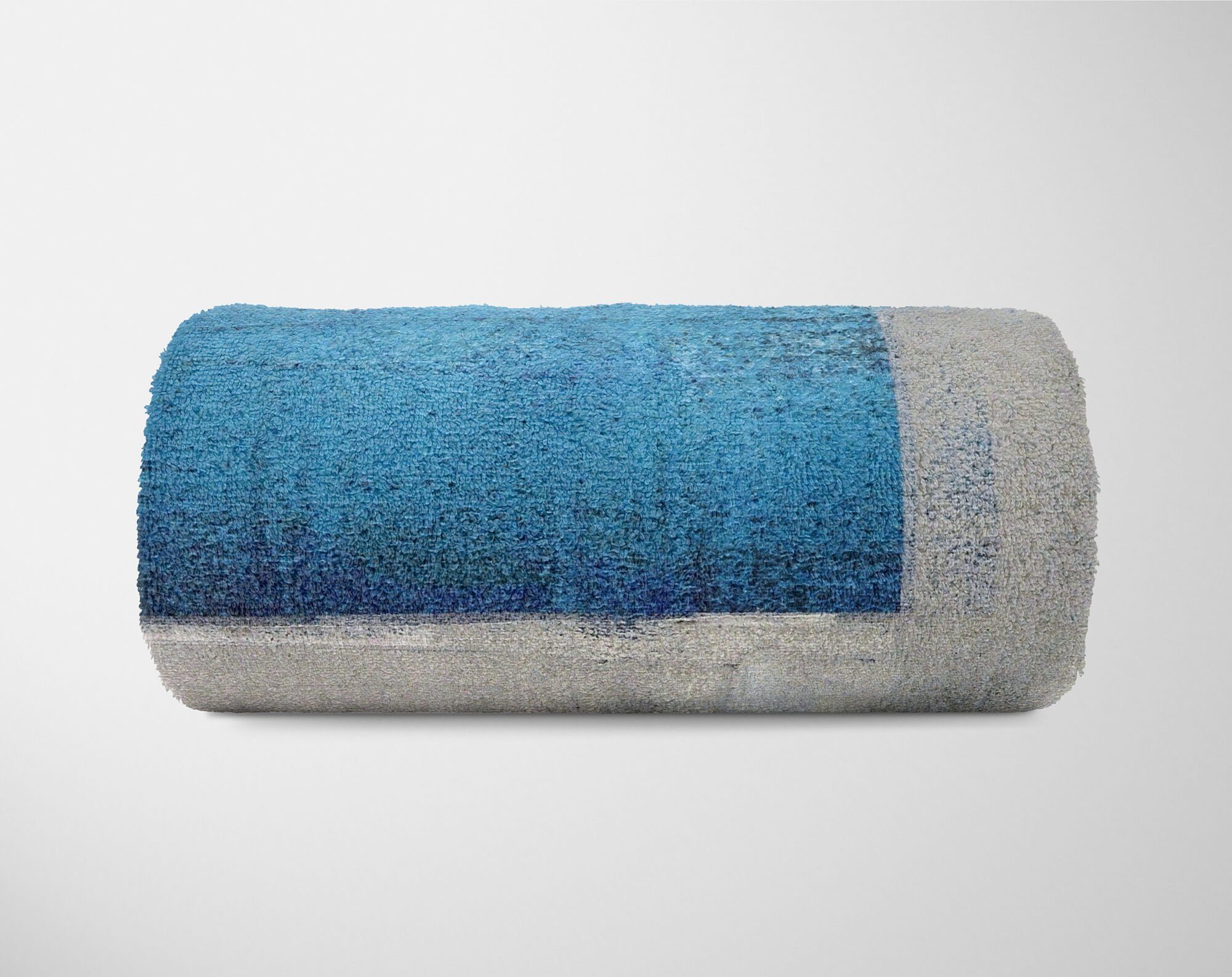 (1-St), Abstrakt Fotomotiv Blau Art Handtücher Sinus Strandhandtuch Saunatuch Handtuch Kuscheldecke Handtuch mit Struktur, Baumwolle-Polyester-Mix