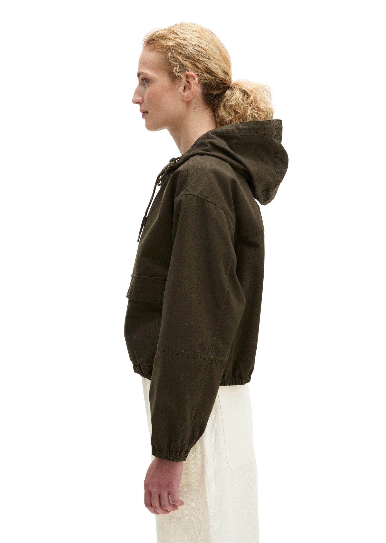 Marc O'Polo Outdoorjacke aus gepeachtem Baumwoll-Canvas