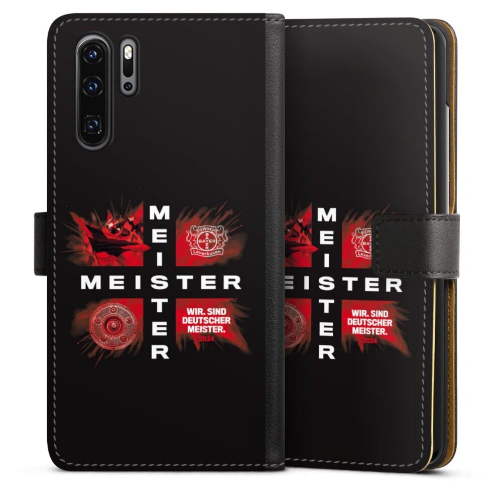 DeinDesign Handyhülle Bayer 04 Leverkusen Meister Offizielles Lizenzprodukt, Huawei P30 Pro New Edition Hülle Handy Flip Case Wallet Cover