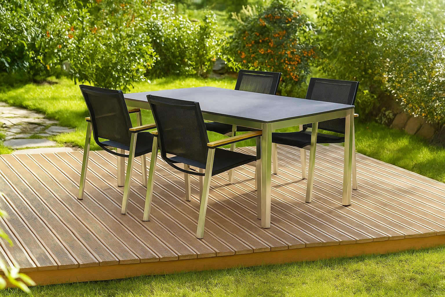 Greemotion Garten-Essgruppe [Sydney 1] Gartenmöbel-Set, (5-tlg)