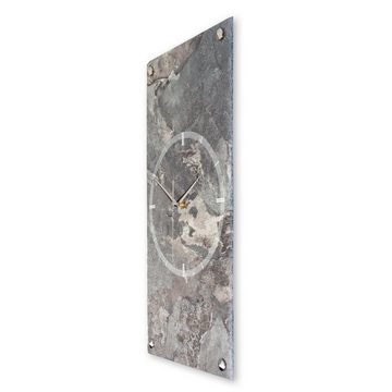 Kreative Feder Wanduhr Designer-Wanduhr „Stone“ aus Stein (Beton) (Funk- oder Quarzuhrwerk; ohne Ticken; elegant, außergewöhnlich, modern)