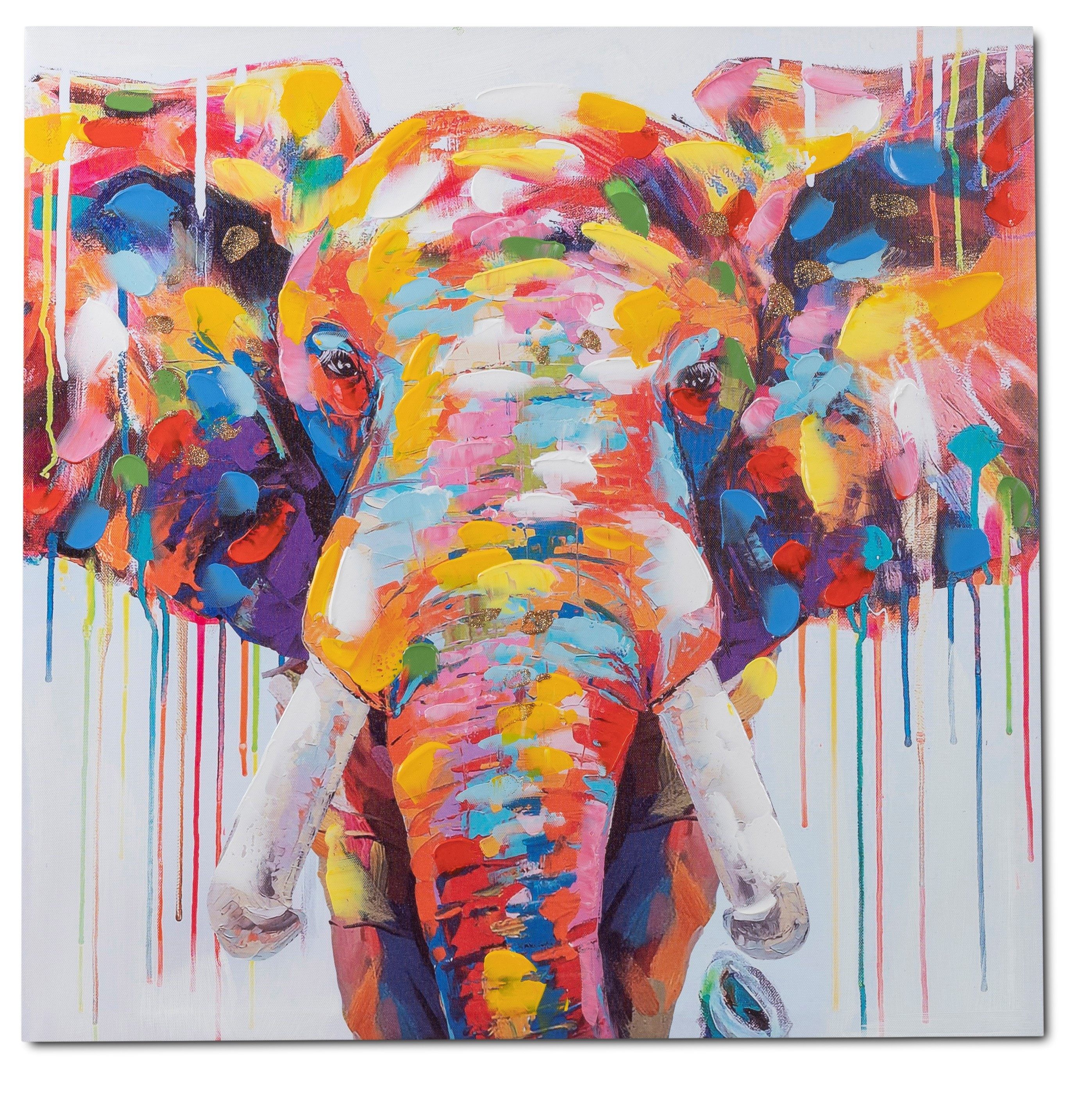 formano Wandbild COLORS, Elefant, Höhe: 60cm, Farbe: Mehrfarbig, Motiv: Elefant
