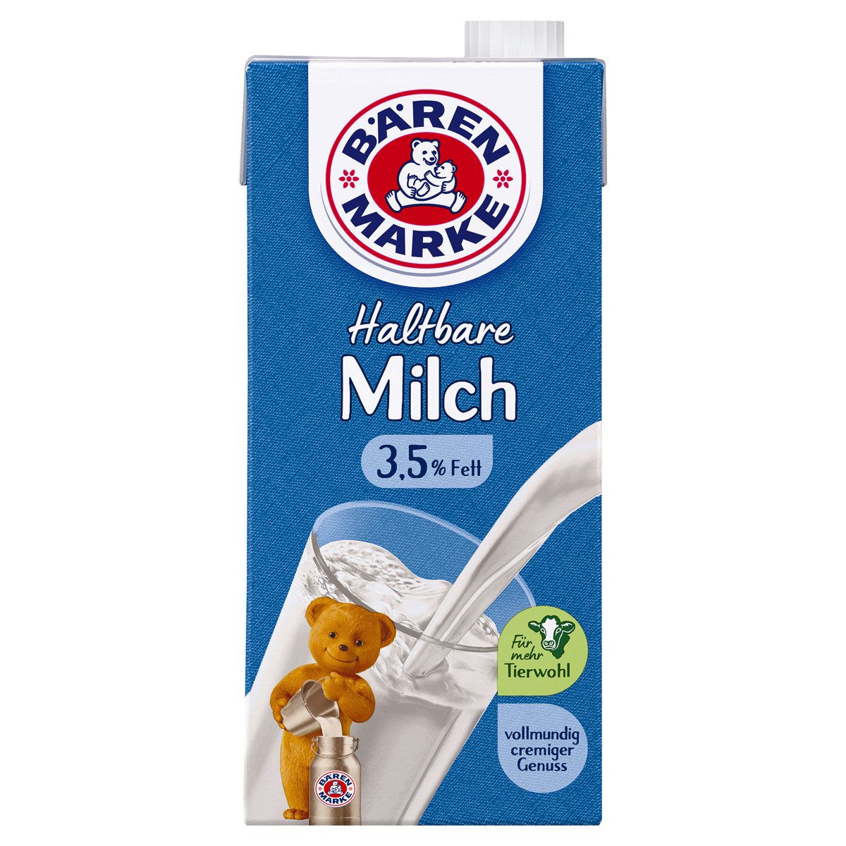 BAERENMARKE Milch, Bärenmarke Haltbare Milch 3,5% Fett ultrahocherhitzt Packung 1000ml